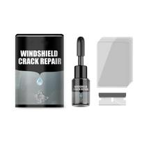 Automotive Glass Nano Repair Fluid-Car Windshield Repair Resin Cracked Glass Repair Agent 20ml Glass Corrector black