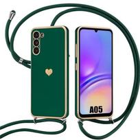 Case - Samsung - Galaxy A05 - Silicone - Shockproof Protection - Adjustable Cord žalia