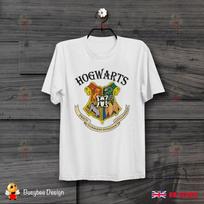 Harry Potter Hogvartso Logotipas Šiurpi Dovana UNISEX Marškinėliai B442 M black