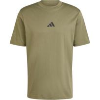 Adidas Essentials Logo Round Neck Pullover Short Sleeve T-Shirt Men T-Shirts Olive JF1097 A/S