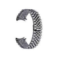 Suderinama su Rolex Datejust penkių grandžių apyranke Smulkaus plieno nerūdijančio plieno apyrankė Vienos sulankstomos sagties priedai20mm19mm21mm 19mm sidabras