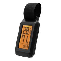 DRETEC Portable Temperature and Humidity with Clock Black Meter, Water-resistant (IPX4), Function,