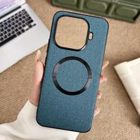 For Xiaomi 17T/17T pro case Luxury Cloth Magnetic Frosted Soft Edge cover For Mi Xiaomi 17T pro Shock Bumper Funda Xiaomi 17T tamsiai mėlyna