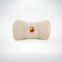 HGLRH1 Fiat 500 Car Seat Headrest Suede Memory Cotton Neck Pillow For Abarth Punto Panda Car Interior Accessories Head Support keychain