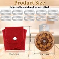 Bread Lame Dough Scoring Tool Foldable Sourdough Scoring Tool Wood Sourdough Lame Cutter for Baking Includes 10Replaceable blade
