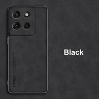 Skirta Motorola Moto G86 Power prabangi PU odos telefono dėklas, skirta Motorola G86 galinis dangtelis, silikoninis, atsparus smūgiams, pilna apsauga Moto G86 juoda