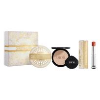 Dior Gold Case Cushion Foundation+ Lipstick Makeup Set, Limited Set Lipstick #616+Foundation #1N