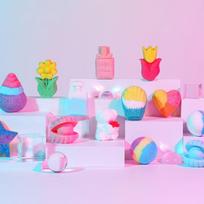 Vaneld Premium Bath Bomb 18-Type Collection (Bubble Bars, Bath Bombs) 04. Raspberry Shower