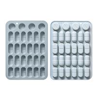 Silikoninė forma su 28 tablečių formos ertmėmis Penki skirtingi dizainai Lanksti nelipni skarda kepimui, šokoladui, saldainiams, muilui, dervos gaminiams One Size