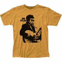 Bob Dylan Silhouette T Shirt Mens Licensed Rock N Roll Music Classic Tee Gold S