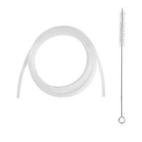 2m Milk Tube with Brush Auto Coffee Machine Silicone Replacement Pipe Milk Hoses for Ninova for Melitta for Krups for Severin