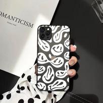 Juokingos, psichodelinės šypsenėlės telefono dėklai, skirti iphone 11 12 13 Pro Max  7 8 Plus SE2020 X XS MAX XR, kietas matinis galinis dangtelis, atsparus smūgiams iPhone 7 8 SE2