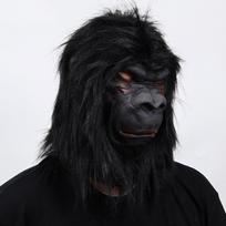 Juokinga gyvūnų kaukė, „Cosplay“ kaukės rekvizitai, imituojantis tikroviškas vakarėlio kostiumas „Gorilla Head for“. black