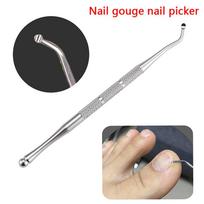 Purvo šalinimo pieštukas, dvipusis nagų priežiūros įrankis, nagų dailė, nerūdijančio plieno, pėdų priežiūrai
