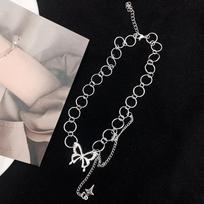 Sidabro spalvos drugelio choker pakabukas moterims, dovanų vėrinys, lengvas prabangus, pankroko, geometrinis, saldus, šaunus, raktikaulio kaklo papuošalas sidabras
