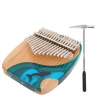 Kalimba pirštų pianinas Banginis 17 klavišų muzikos instrumentas su lipduku vaikams pradedantiesiems