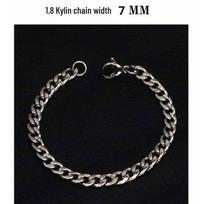 Men's Hip-Hop Titanium Steel Antique Silver Bracelet