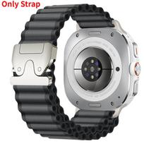 2IN1 Dirželis/Dėklas Samsung Galaxy Watch Ultra(2025 m) 47mm Ultra(2025 m) 47 mm Metalinio lydinio korpusas nailonine kilpele apyrankė prabangus dangtelis Galaxy Ultra 2025