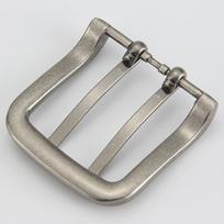 Vintage Silver Double Prong Roller Belt Buckle, Replacement Metal Belt Buckle for Men's Leather Belts
