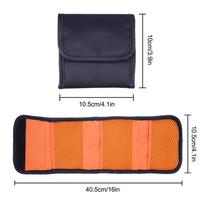 1Pc 3 Pockets Camera Lens Filter Bag 82mm ND UV CPL Holder Wallet Case Box Case Protective Bag Durable Pouch For Lens Filters oranžinė