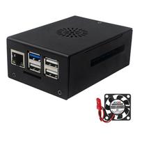 Orange Pi 3B Metal Case with Fan, Antenna, and Protective Shell - Sturdy & Durable.