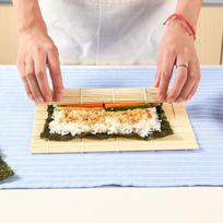 Sushi kilimėlis bambukinis suktukas rinkinys ryžių suktinukų forma virtuvės pasidaryk pats forma volelis ryžių irklas brown