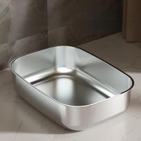 Stainless Steel Cat Litter Box Indoor Tray,Pet Toilet Supplies,Top Open Sturdy Kitten Potty