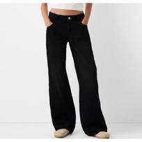 Women's Casual Versatile Loose Wide Leg Jeans L