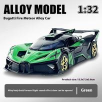 1:32 Bugatti Bolide Superautomobilis Sportinis Automobilis Aliuminio Metalas Liejamas Metalinis Transporto Priemonės Modelis Garsas ir Šviesa Darbalaukio Kolekcija Pomėgių Ornamentai Dovanos žalia