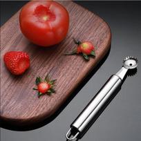 Food Grade Stainless Steel Fruit Huller Tool Multi-Functional Tomato Seed Remover for Camping Picnic Cooking sidabras