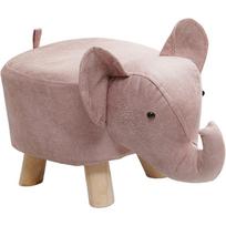 Animal Footstool Elephant Bench, Portable Shoes Changing Cute Storage, Wood Ottoman Stool Sofa Tea Stool for Decor, Bedroom, Living Rooms Indoor, Blue rožinė