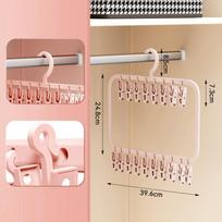 New Multi-clip Sock Hanger Multi-functional Detachable Dryer Rack Space Saving For Drying Underwear Towel Socks Baby Clothes