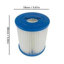 1*Filtras 88*78*28mm Kasetės tipas 58093 I tipo baseino filtras 330 galonų keičiamasis baseino Flowclear 58381 Aukštos kokybės China Mainland blue