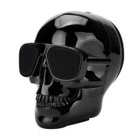 „Plating Skull“ nešiojamasis belaidis „Bluetooth“ garsiakalbis, mažas žemų dažnių garsiakalbis su DSP suderinamu telefonu / kompiuteriu lauko automobiliui atsparus vandeniui garsas juoda