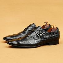 Pinduoduo Supply One Piece Of Hair Delivery Men'S Leather Shoes Crocodile Pattern Men'S Shoes British Dress Shoes 46 tamsiai ruda spalva