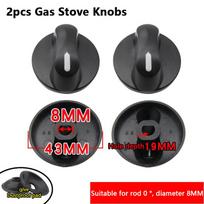 2 vnt 6/8Mm dujinės viryklės priedai surinkimo mygtukas Universalus sidabrinės spalvos dujinės viryklės rankenėlės viryklės orkaitės valdymo jungiklis black