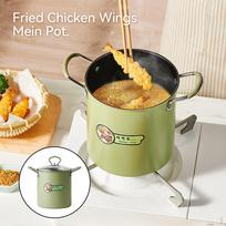 Compact Deep Fryer Set with Removable Strainer for žalia