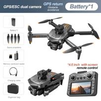 LU30 Drone 4K HD Camera 5G WIFI 4.5inch Large Screen RC Drone Professional Quadcopter with GPS Obstacle Avoidance Brushless FPV Drone RC Drone UAV 1 battery