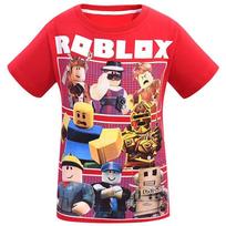 Ryškūs Roblox personažų žaidimų marškinėliai vaikams iš patogaus medvilninio audinio 140cm raudona