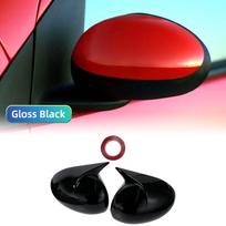 For Peugeot 107 Toyota Aygo 107CC Citroen C1 2005 - 2014 RearView Mirror Case Cover Carbon fiber or Black Cover Ox Horn Cover