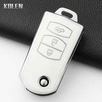 Fashion Tpu Auto Folding Key Fob Cover Case Fit For Mazda Demio 2 3 5 6 M3 M5 M6 Cx-5 Cx7 Cx9 Rx8 Mx5 Mpv Protected Housing Key Ring Remote