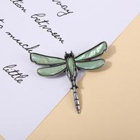 Vintage Classic Abalone Shell Dragonfly Brooch Jewelry Women Fashion Insect Metal Unisex Brooch Buckle Suit
