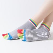 Moterims Pavasarinės ir Rudeninės Neslystančios Penkių Pirštų Kojinės Jogai, Šokiui, Pilatesui 1 pair juoda