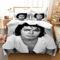 3Pcs Michael Jackson Bedding Set Soft Duvet Cover Set Bedroom Decor Single Twin King  Size 3D Quilt Cover Home Textile 2/3PCS Duvet Cover Set&EU Single(135x200cm)