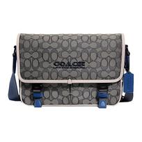 Coach League 29 Classic Monogram Flap Messenger Bag Men Messenger Bag Gray C9158-TXE Basic Set (Bag+Dust Bag)