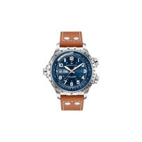 Hamilton Khaki Aviation Series Automatinis Mechaninis Laikrodis 100 Metrų Atsparus Vandeniui Vyriški Laikrodžiai Mėlynas Plienas Ruda H77765541 Regular Watch Box,Blue Dial Brown Strap
