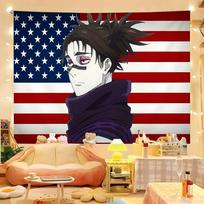 1pc Anime Satoru Gojo Tapestry Colorful Hippie Psychedelic Bar Living Room Study Bedroom Dorm Decor Aesthetic 74x94cm(29x37in)