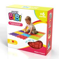 BiBi Sensory Mats 12 el. - sensoriniai kilimėliai vaikams nuo 6 mėn.