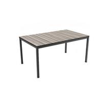 Sodo stalas Keter Deco Porto Nova 160, 155.2x94x75 cm pilkas/juodas