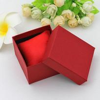 Sophisticated Square Watch Box Jewelry Holder With Soft Sponge Pad For Display And Gift raudona